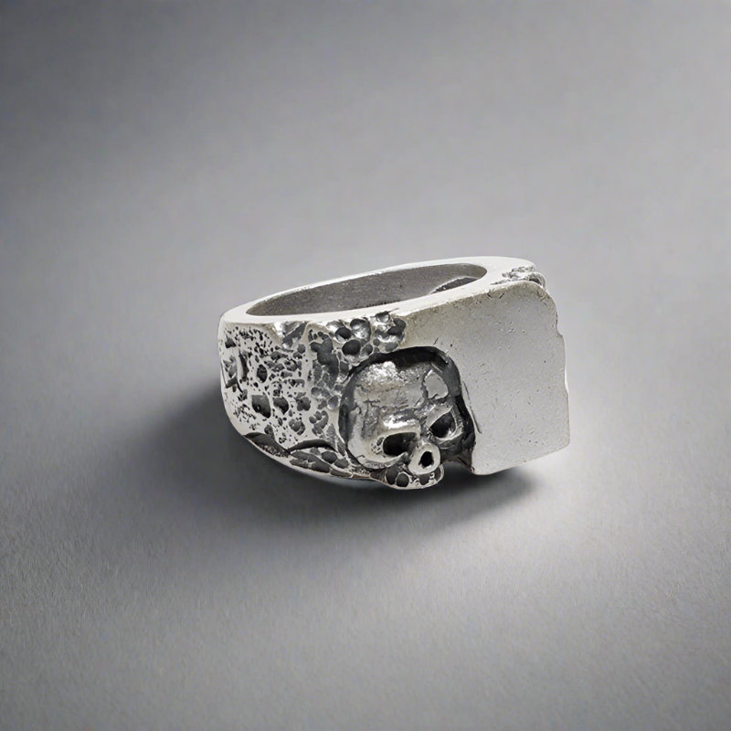 Loki's Reckoning - 925 Sterling Silver Skull Ring