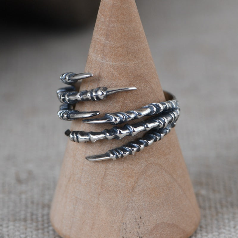 Claws Of Hel – Adjustable Silver Ring