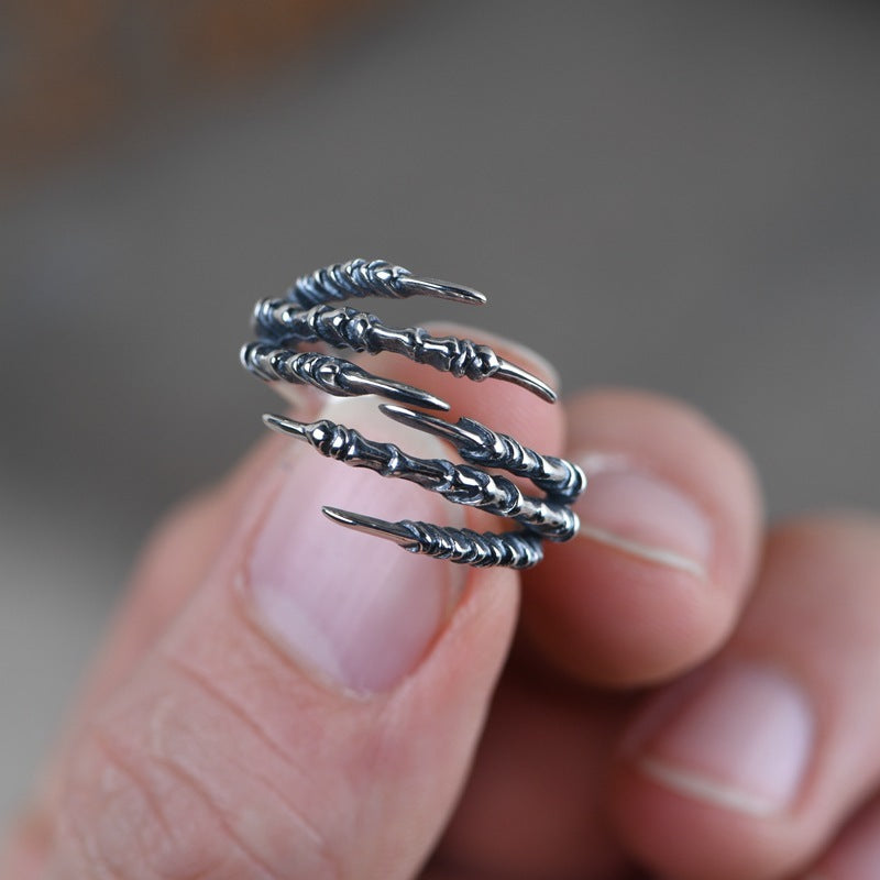 Claws Of Hel – Adjustable Silver Ring